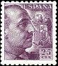 Spain 1940 Franco 25 CTS Carmin Lila Edifil 923